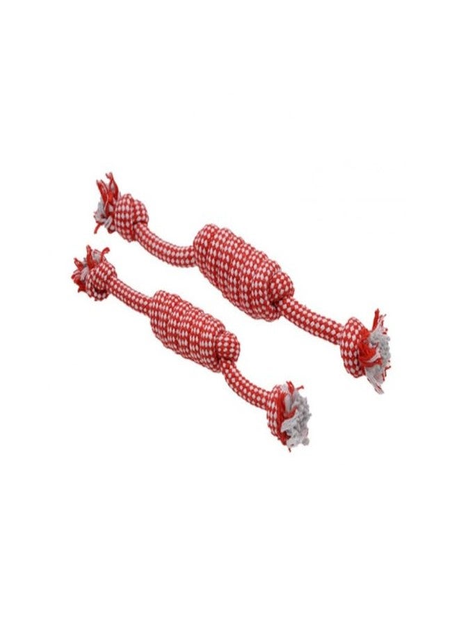 Misu Pet Store Rope Based Hold and Pull Item for Shared or Solo use with pet bite end Handles Soft and Bend Form Works Red